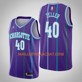 Maillot NBA Charlotte Hornets Cody Zeller 40 Jordan Brand 2019-20 Hardwood Classics Swingman - Homme